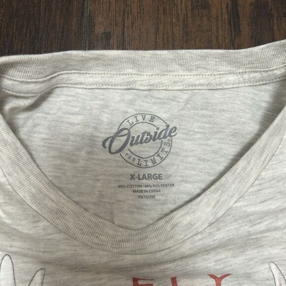 Fly High Live Boldly Skull Rose Graphic Women’s XL Tshirt NWOT - Picture 3 of 6